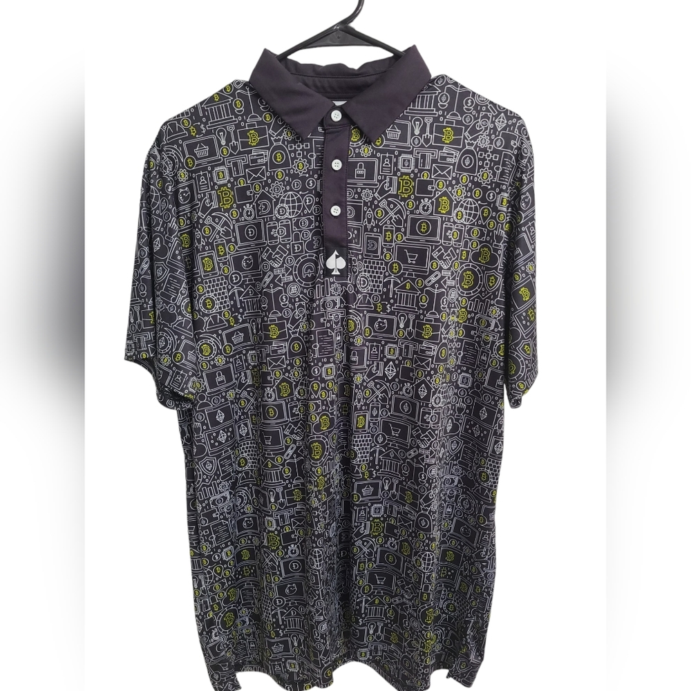 Pins and Aces Polo Bitcoin pattern
